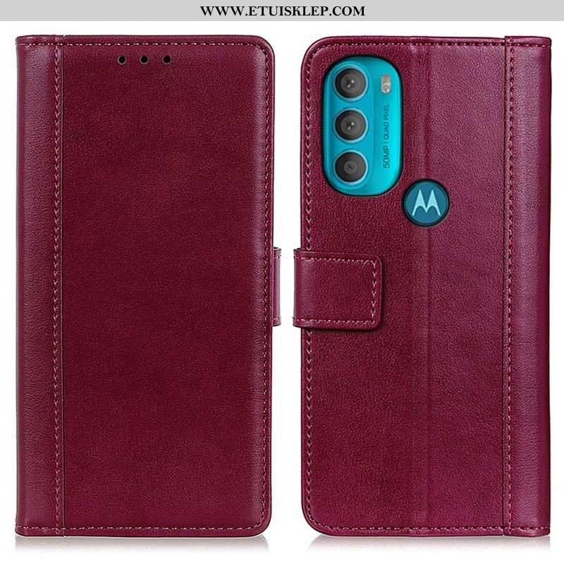 Etui Folio do Moto G71 5G Wersja Kolorowa Z Efektem Skóry